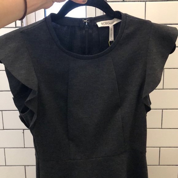 BCBGeneration Ponte Flutter Sleeve Dress - Picture 4 of 6